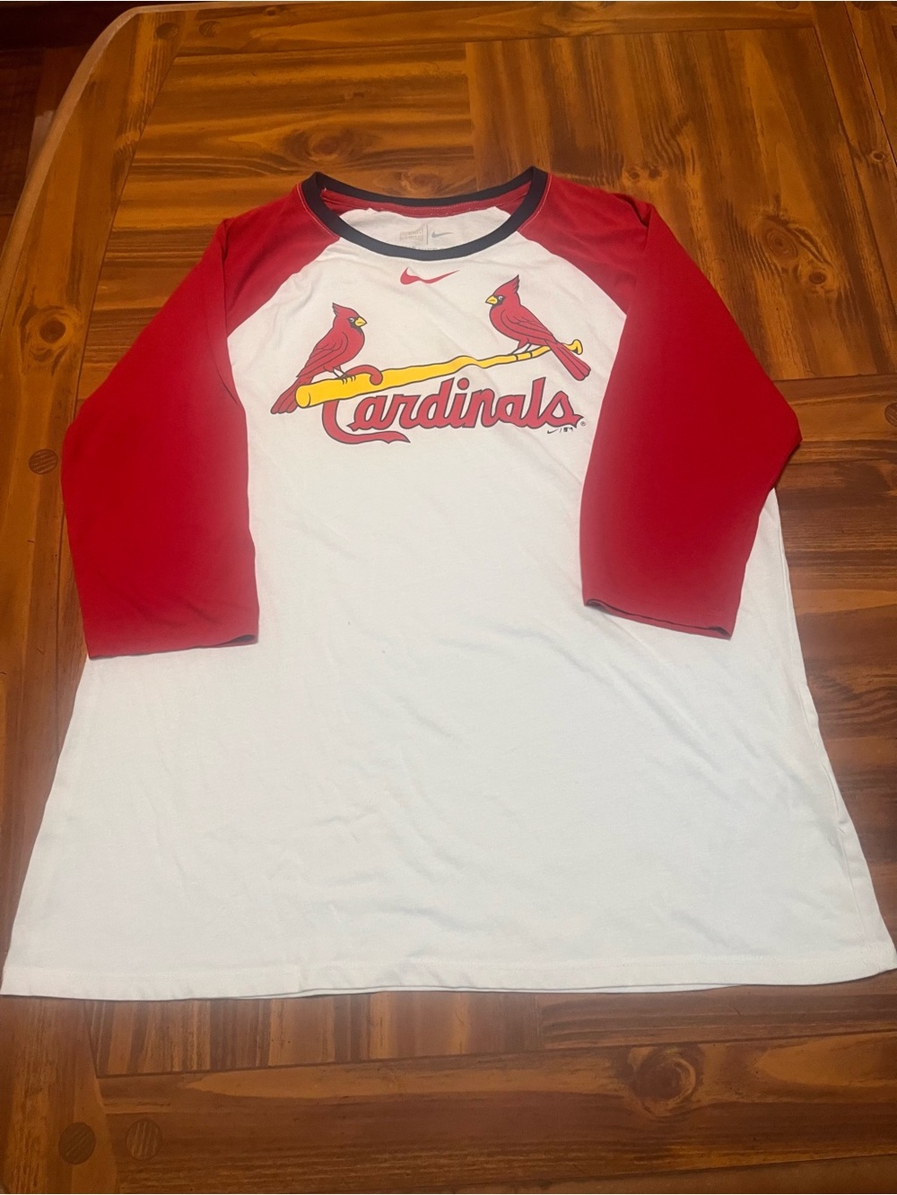 Nike Women’s St. Louis Cardinals Raglan Tee - Red & White